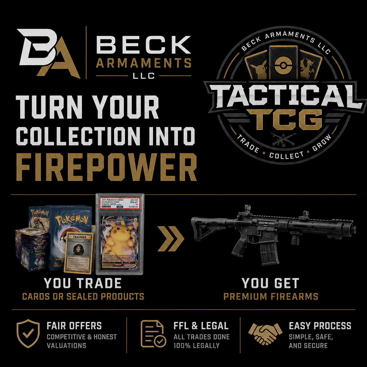 Tactical TCG: Trade cards and sealed product for premium firearms