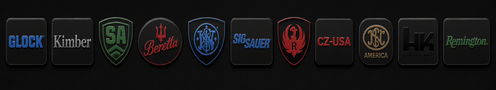 Firearm manufacturer logos available through Beck Armaments distributors